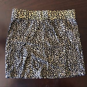 Forever 21 Metallic Cheetah Mini Skirt